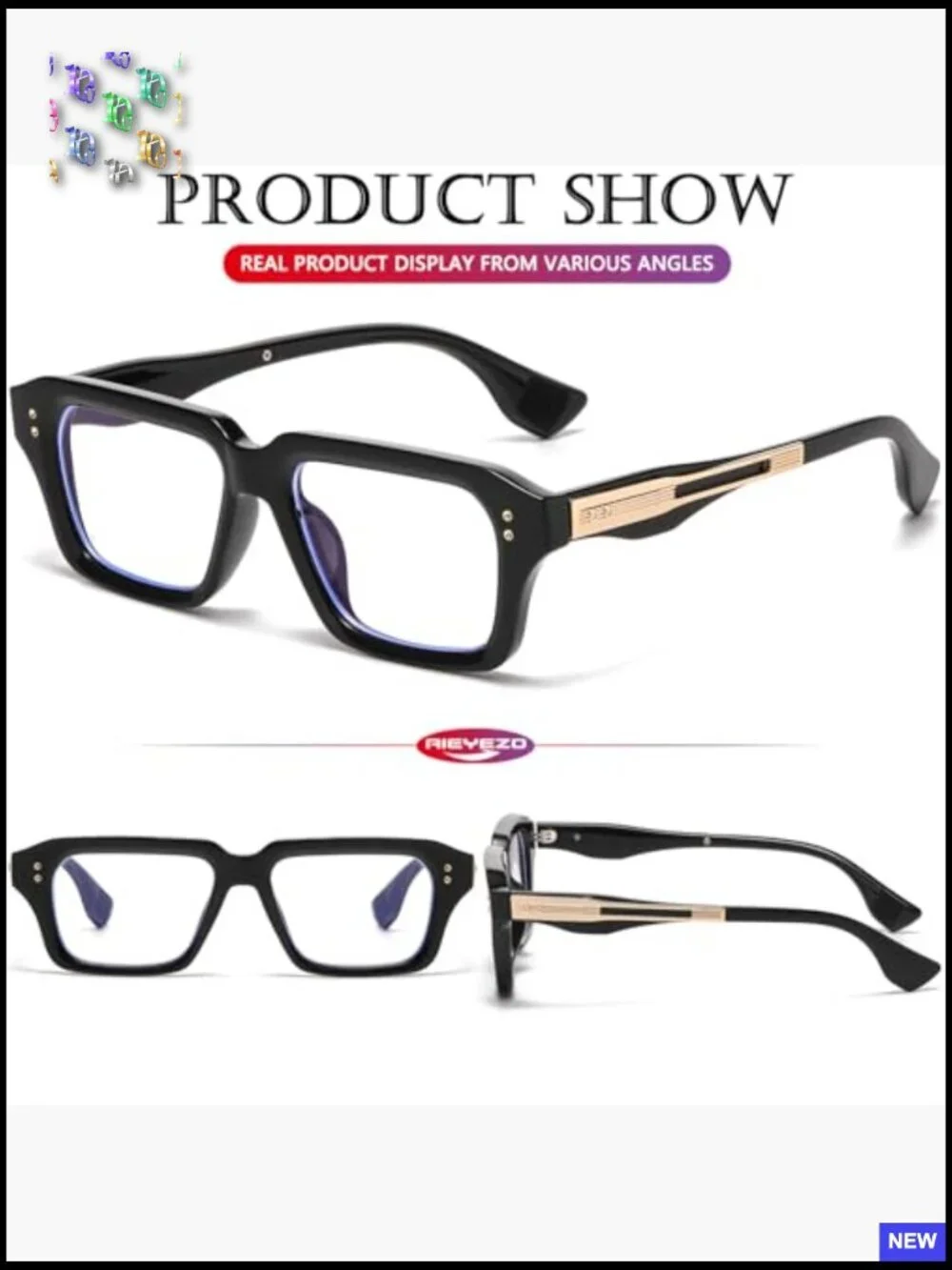Retro Thick Frame Blue Light Blocking Glasses Square Design